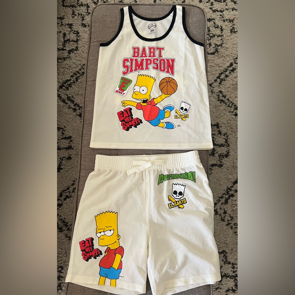 Springfield 89 Graphic Tank and Shorts Set 💛🤍❤️